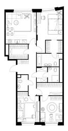 3-BD Apartment Sale, 106平方米 at Rezidentsii Skolkovo, Kashtanovaya ulitsa, 1, rabochiy posyolok Zarechye, Odintsovskiy City District, Moscow Region, Russia #4
