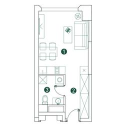 Apartment Sale, 26.4平方米 at Very, Botanicheskaya Street, 29, Moscow, Russia #4