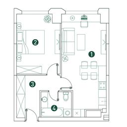 1-BD Apartment Sale, 50.4 sq. m. at Very, Botanicheskaya Street, 29, Moscow, Russia #4