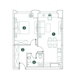 1-BD Apartment Sale, 50.4 sq. m. at Very, Botanicheskaya Street, 29, Moscow, Russia #3 1-BD Apartment Sale, 50.4 sq. m. at Very, Botanicheskaya Street, 29, Moscow, Russia #3