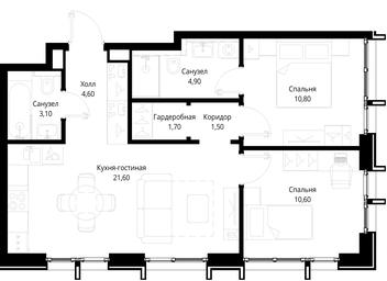 2-BD Apartment Sale, 58.8 sq. m. at Multikvartal CITYZEN, Vishnyovaya Street, Moscow, Russia #4