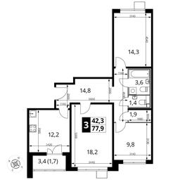 3-BD Apartment Sale, 77.8平方米 at Pervyi Lermontovskiy, zhiloy kompleks 1-y Lermontovskiy, Lyubertsy, Moscow Region, Russia #2 3-BD Apartment Sale, 77.8平方米 at Pervyi Lermontovskiy, zhiloy kompleks 1-y Lermontovskiy, Lyubertsy, Moscow Region, Russia #2