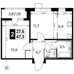 2-BD Apartment Sale, 47.4平方米 at Pervyi Lermontovskiy, zhiloy kompleks 1-y Lermontovskiy, Lyubertsy, Moscow Region, Russia #2 2-BD Apartment Sale, 47.4平方米 at Pervyi Lermontovskiy, zhiloy kompleks 1-y Lermontovskiy, Lyubertsy, Moscow Region, Russia #2