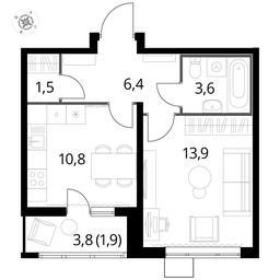 1-BD Apartment Sale, 37.9 sq. m. at Pervyi Lermontovskiy, zhiloy kompleks 1-y Lermontovskiy, Lyubertsy, Moscow Region, Russia #3 1-BD Apartment Sale, 37.9 sq. m. at Pervyi Lermontovskiy, zhiloy kompleks 1-y Lermontovskiy, Lyubertsy, Moscow Region, Russia #3