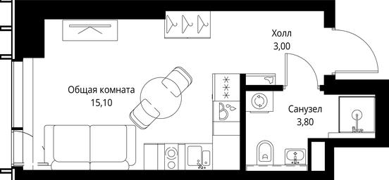 Apartment Sale, 21.9 sq. m. at VEER, Vereyskaya Street, Moscow, Russia #2 Apartment Sale, 21.9 sq. m. at VEER, Vereyskaya Street, Moscow, Russia #2