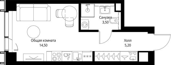 Apartment Sale, 23.2 sq. m. at VEER, Vereyskaya Street, Moscow, Russia #2 Apartment Sale, 23.2 sq. m. at VEER, Vereyskaya Street, Moscow, Russia #2