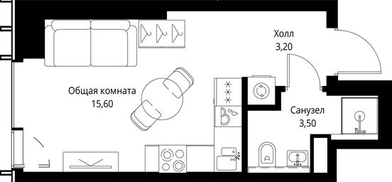 Apartment Sale, 22.3 sq. m. at VEER, Vereyskaya Street, Moscow, Russia #2 Apartment Sale, 22.3 sq. m. at VEER, Vereyskaya Street, Moscow, Russia #2