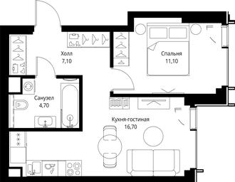 1-BD Apartment Sale, 39.6 sq. m. at VEER, Vereyskaya Street, Moscow, Russia #2