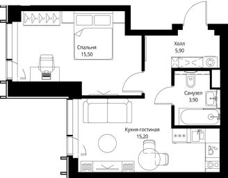1-BD Apartment Sale, 40.5 sq. m. at VEER, Vereyskaya Street, Moscow, Russia #3 1-BD Apartment Sale, 40.5 sq. m. at VEER, Vereyskaya Street, Moscow, Russia #3