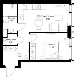 1-BD Apartment Sale, 44.3 sq. m. at VEER, Vereyskaya Street, Moscow, Russia #3 1-BD Apartment Sale, 44.3 sq. m. at VEER, Vereyskaya Street, Moscow, Russia #3