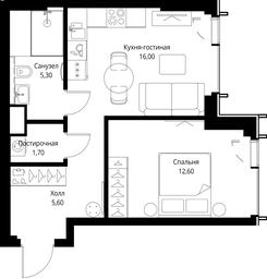 1-BD Apartment Sale, 41.2 sq. m. at VEER, Vereyskaya Street, Moscow, Russia #2 1-BD Apartment Sale, 41.2 sq. m. at VEER, Vereyskaya Street, Moscow, Russia #2