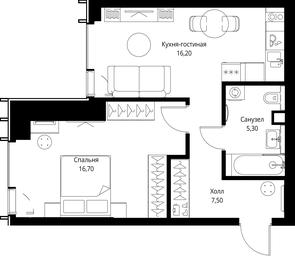 1-BD Apartment Sale, 45.7 sq. m. at VEER, Vereyskaya Street, Moscow, Russia #3 1-BD Apartment Sale, 45.7 sq. m. at VEER, Vereyskaya Street, Moscow, Russia #3