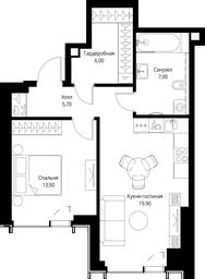 1-BD Apartment Sale, 52.1 sq. m. at VEER, Vereyskaya Street, Moscow, Russia #4