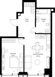 1-BD Apartment Sale, 54.5 sq. m. at VEER, Vereyskaya Street, Moscow, Russia #2 1-BD Apartment Sale, 54.5 sq. m. at VEER, Vereyskaya Street, Moscow, Russia #2