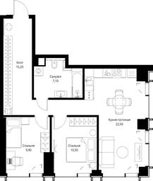 2-BD Apartment Sale, 65.2平方米 at VEER, Vereyskaya Street, Moscow, Russia #2 2-BD Apartment Sale, 65.2平方米 at VEER, Vereyskaya Street, Moscow, Russia #2