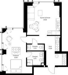 1-BD Apartment Sale, 60.6 sq. m. at VEER, Vereyskaya Street, Moscow, Russia #4