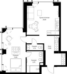 1-BD Apartment Sale, 61.5 sq. m. at VEER, Vereyskaya Street, Moscow, Russia #2 1-BD Apartment Sale, 61.5 sq. m. at VEER, Vereyskaya Street, Moscow, Russia #2