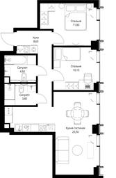 2-BD Apartment Sale, 64.4平方米 at VEER, Vereyskaya Street, Moscow, Russia #2 2-BD Apartment Sale, 64.4平方米 at VEER, Vereyskaya Street, Moscow, Russia #2