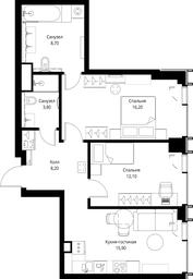 2-BD Apartment Sale, 64.9 sq. m. at VEER, Vereyskaya Street, Moscow, Russia #2 2-BD Apartment Sale, 64.9 sq. m. at VEER, Vereyskaya Street, Moscow, Russia #2