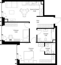 2-BD Apartment Sale, 68.9 sq. m. at VEER, Vereyskaya Street, Moscow, Russia #2 2-BD Apartment Sale, 68.9 sq. m. at VEER, Vereyskaya Street, Moscow, Russia #2