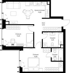 2-BD Apartment Sale, 68 sq. m. at VEER, Vereyskaya Street, Moscow, Russia #2 2-BD Apartment Sale, 68 sq. m. at VEER, Vereyskaya Street, Moscow, Russia #2