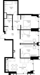 3-BD Apartment Sale, 82.2 sq. m. at VEER, Vereyskaya Street, Moscow, Russia #3 3-BD Apartment Sale, 82.2 sq. m. at VEER, Vereyskaya Street, Moscow, Russia #3