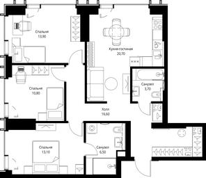 3-BD Apartment Sale, 85.3平方米 at VEER, Vereyskaya Street, Moscow, Russia #2 3-BD Apartment Sale, 85.3平方米 at VEER, Vereyskaya Street, Moscow, Russia #2
