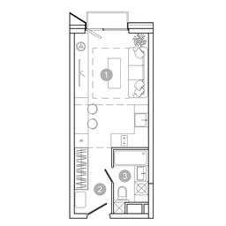 Apartment Sale, 23.6平方米 at UNO.Sokolinaya Gora, 8th Sokolinoy Gory Street, 26, Moscow, Russia #3