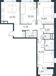 2-BD Apartment Sale, 78 sq. m. at Gorod V lesu, Gorod V Lesu Residential Complex, Village of Otradnoye, Krasnogorsk Urban District, Moscow Region, Russia #2