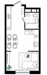 Apartment Sale, 31.7平方米 at MirrorZdanie, Oktyabrskaya Street, 98, Moscow, Russia #3 Apartment Sale, 31.7平方米 at MirrorZdanie, Oktyabrskaya Street, 98, Moscow, Russia #3