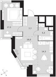 2-BD Apartment Sale, 60.5 sq. m. at Arkhitektor, Akademika Volgina Street, 2Д, Moscow, Russia #3 2-BD Apartment Sale, 60.5 sq. m. at Arkhitektor, Akademika Volgina Street, 2Д, Moscow, Russia #3