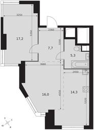 2-BD Apartment Sale, 60.5 sq. m. at Arkhitektor, Akademika Volgina Street, 2Д, Moscow, Russia #4