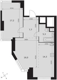 2-BD Apartment Sale, 60.5 sq. m. at Arkhitektor, Akademika Volgina Street, 2Д, Moscow, Russia #4