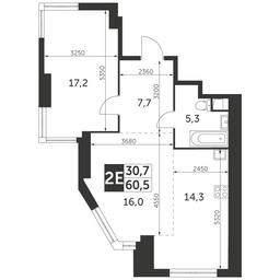 2-BD Apartment Sale, 60.5 sq. m. at Arkhitektor, Akademika Volgina Street, 2Д, Moscow, Russia #2 2-BD Apartment Sale, 60.5 sq. m. at Arkhitektor, Akademika Volgina Street, 2Д, Moscow, Russia #2