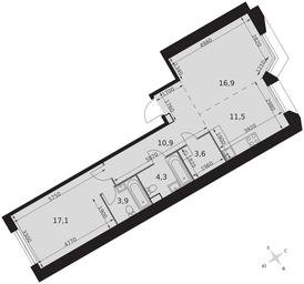 2-BD Apartment Sale, 68.2 sq. m. at Arkhitektor, Akademika Volgina Street, 2Д, Moscow, Russia #4