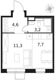 Apartment Sale, 26.8平方米 at 1 Himkinskij, zhiloy kompleks 1-y Khimkinskiy, kvartal Mezhdunarodny, mikrorayon Klyazma-Starbeyevo, Khimki, Moscow Region, Russia #3 Apartment Sale, 26.8平方米 at 1 Himkinskij, zhiloy kompleks 1-y Khimkinskiy, kvartal Mezhdunarodny, mikrorayon Klyazma-Starbeyevo, Khimki, Moscow Region, Russia #3