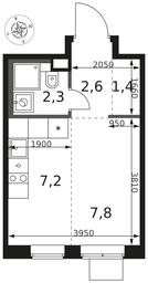Apartment Sale, 21.3 sq. m. at 1 Himkinskij, zhiloy kompleks 1-y Khimkinskiy, kvartal Mezhdunarodny, mikrorayon Klyazma-Starbeyevo, Khimki, Moscow Region, Russia #2