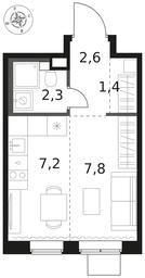Apartment Sale, 21.3 sq. m. at 1 Himkinskij, zhiloy kompleks 1-y Khimkinskiy, kvartal Mezhdunarodny, mikrorayon Klyazma-Starbeyevo, Khimki, Moscow Region, Russia #3