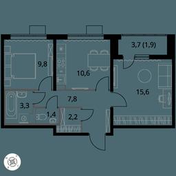 2-BD Apartment Sale, 52.5 sq. m. at Pervy Sheremetevskij, Komsomolskaya Street, 16, Khimki, Moscow Region, Russia #3 2-BD Apartment Sale, 52.5 sq. m. at Pervy Sheremetevskij, Komsomolskaya Street, 16, Khimki, Moscow Region, Russia #3
