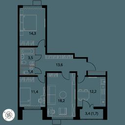 Продажа 3-комн. квартиры, 76,3 м² в ЖК «Первый Шереметьевский», Комсомольская улица, 16, Химки, Московская область, Россия #3 Продажа 3-комн. квартиры, 76,3 м² в ЖК «Первый Шереметьевский», Комсомольская улица, 16, Химки, Московская область, Россия #3