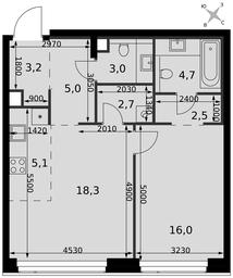 2-BD Apartment Sale, 60.5 sq. m. at Amber City, 3rd Khoroshyovsky Drive, 3А, Moscow, Russia #4
