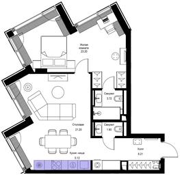 Продажа 1-комн. квартиры, 63,25 м² в ЖК «Мод (Mod)», 4-я улица Марьиной Рощи, 12с9, Москва, Россия #2 Продажа 1-комн. квартиры, 63,25 м² в ЖК «Мод (Mod)», 4-я улица Марьиной Рощи, 12с9, Москва, Россия #2