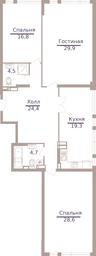 3-BD Apartment Sale, 127.3平方米 at ONYX Deluxe, Khersonskaya Street, 43к5, Moscow, Russia #4