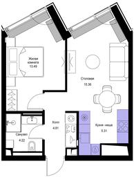 1-BD Apartment Sale, 43.19 sq. m. at Mod, 4th Maryinoy Roschi Street, 12с9, Moscow, Russia #2 1-BD Apartment Sale, 43.19 sq. m. at Mod, 4th Maryinoy Roschi Street, 12с9, Moscow, Russia #2