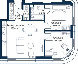 Продажа 2-комн. квартиры, 53,8 м² в ЖК «Сити Бэй (City Bay)», Волоколамское шоссе, 95с3, Москва, Россия #2 Продажа 2-комн. квартиры, 53,8 м² в ЖК «Сити Бэй (City Bay)», Волоколамское шоссе, 95с3, Москва, Россия #2