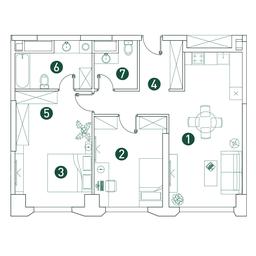 2-BD Apartment Sale, 77.1 sq. m. at Very, Botanicheskaya Street, 29, Moscow, Russia #3 2-BD Apartment Sale, 77.1 sq. m. at Very, Botanicheskaya Street, 29, Moscow, Russia #3
