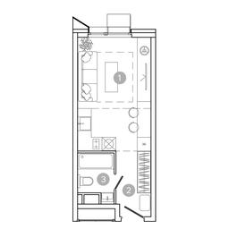 Apartment Sale, 23.6平方米 at UNO.Sokolinaya Gora, 8th Sokolinoy Gory Street, 26, Moscow, Russia #3