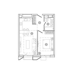 1-BD Apartment Sale, 48.2平方米 at UNO.Sokolinaya Gora, 8th Sokolinoy Gory Street, 26, Moscow, Russia #2 1-BD Apartment Sale, 48.2平方米 at UNO.Sokolinaya Gora, 8th Sokolinoy Gory Street, 26, Moscow, Russia #2