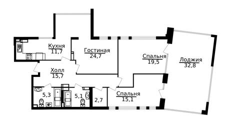 3-BD Apartment Sale, 116.1 sq. m. at ONYX Deluxe, Khersonskaya Street, 43к5, Moscow, Russia #2 3-BD Apartment Sale, 116.1 sq. m. at ONYX Deluxe, Khersonskaya Street, 43к5, Moscow, Russia #2