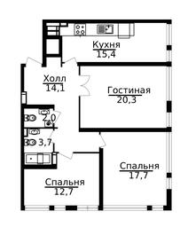 3-BD Apartment Sale, 85.2 sq. m. at ONYX Deluxe, Khersonskaya Street, 43к5, Moscow, Russia #2 3-BD Apartment Sale, 85.2 sq. m. at ONYX Deluxe, Khersonskaya Street, 43к5, Moscow, Russia #2